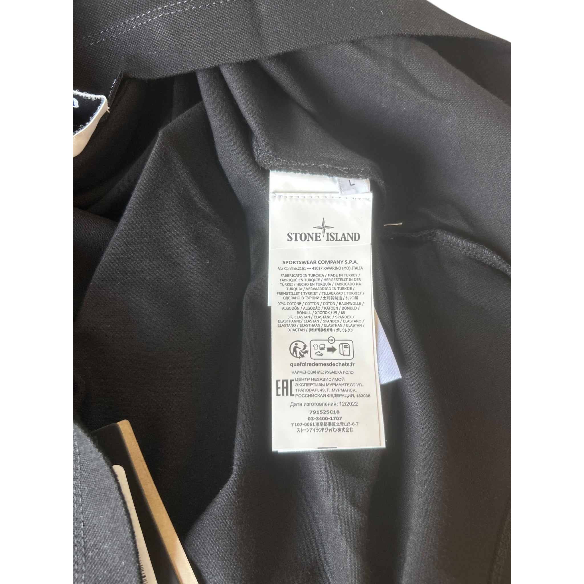 Stone Island Stretch Cotton Piqué Polo