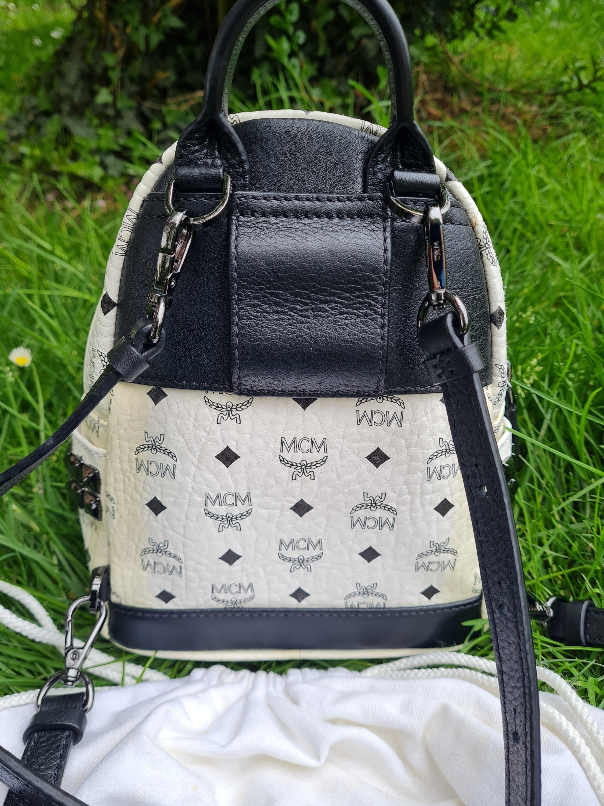 MCM mini backpack white