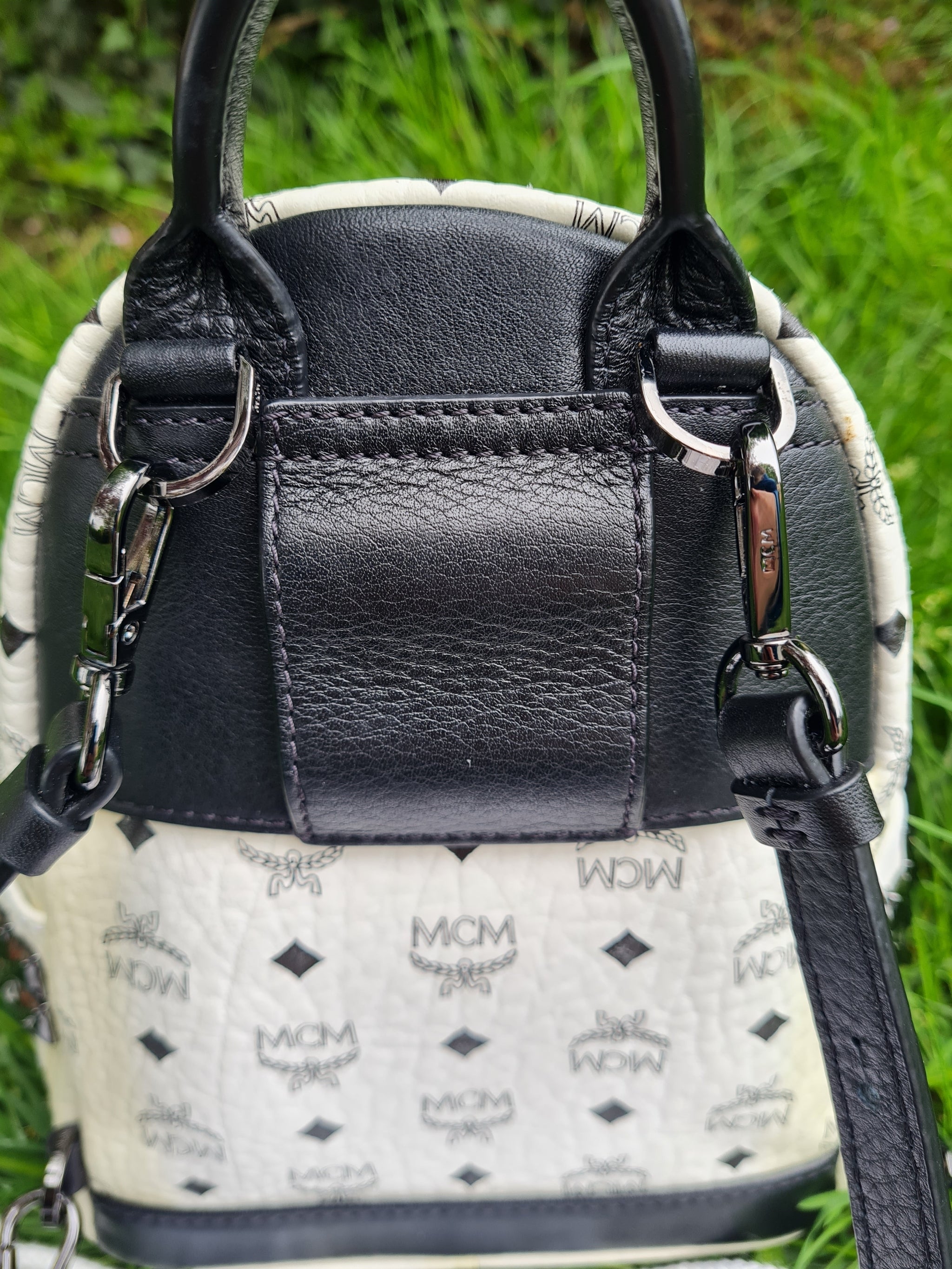 MCM mini backpack white