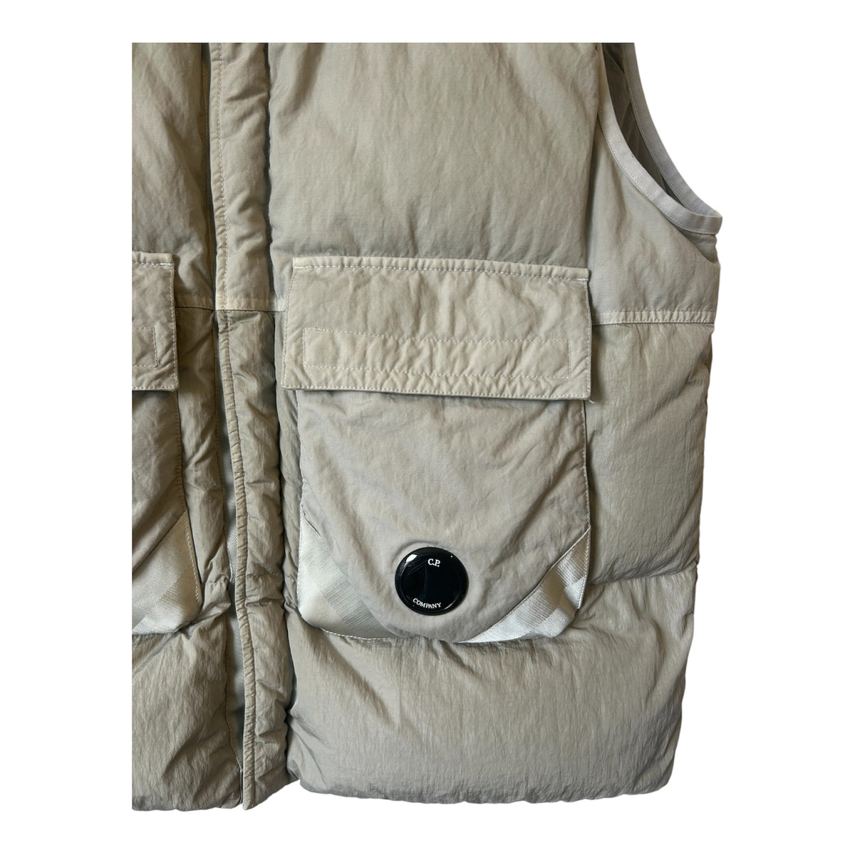 C.P. Company Eco-Chrome R Mixed Hooded Down Gilet