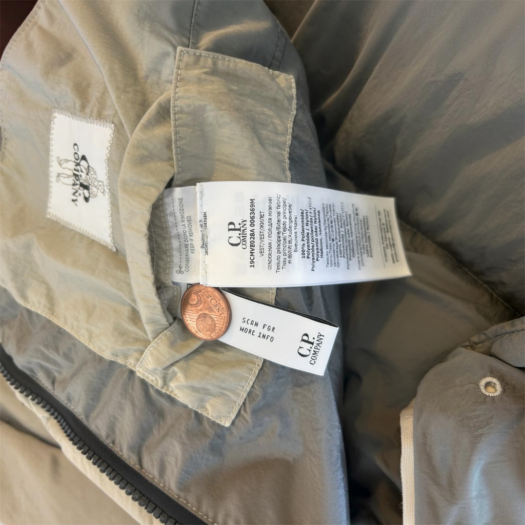 C.P. Company Eco-Chrome R Mixed Hooded Down Gilet