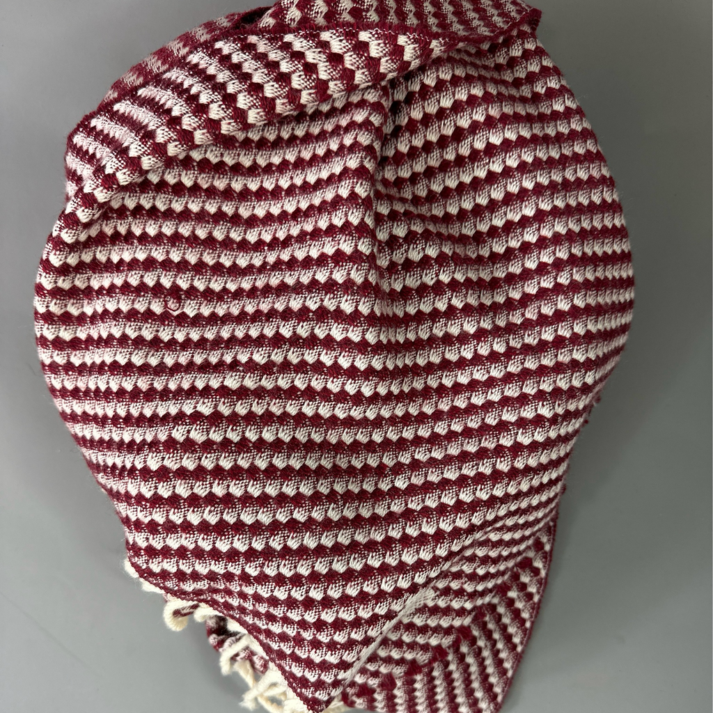 Fendi scarf woven in red and white wool