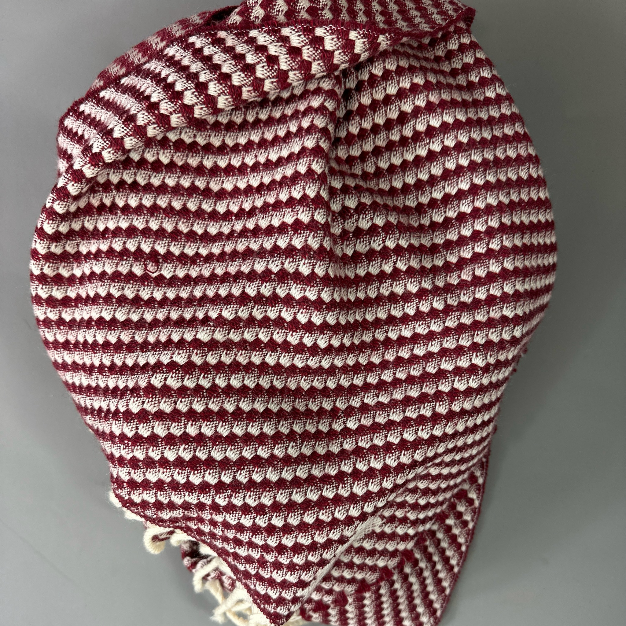 Fendi scarf woven in red and white wool