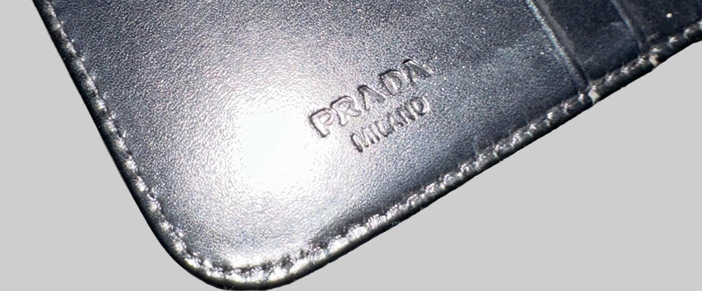Prada kleine Geldbörse blau