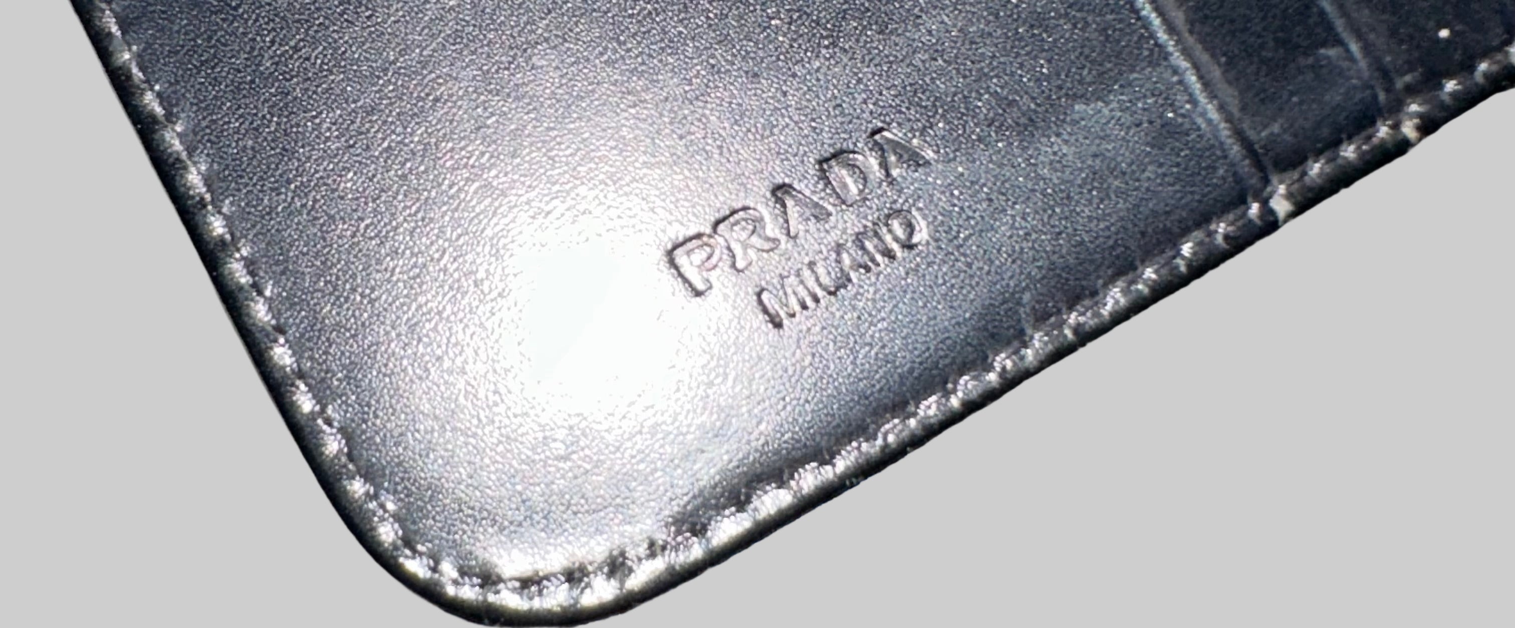 Prada kleine Geldbörse blau