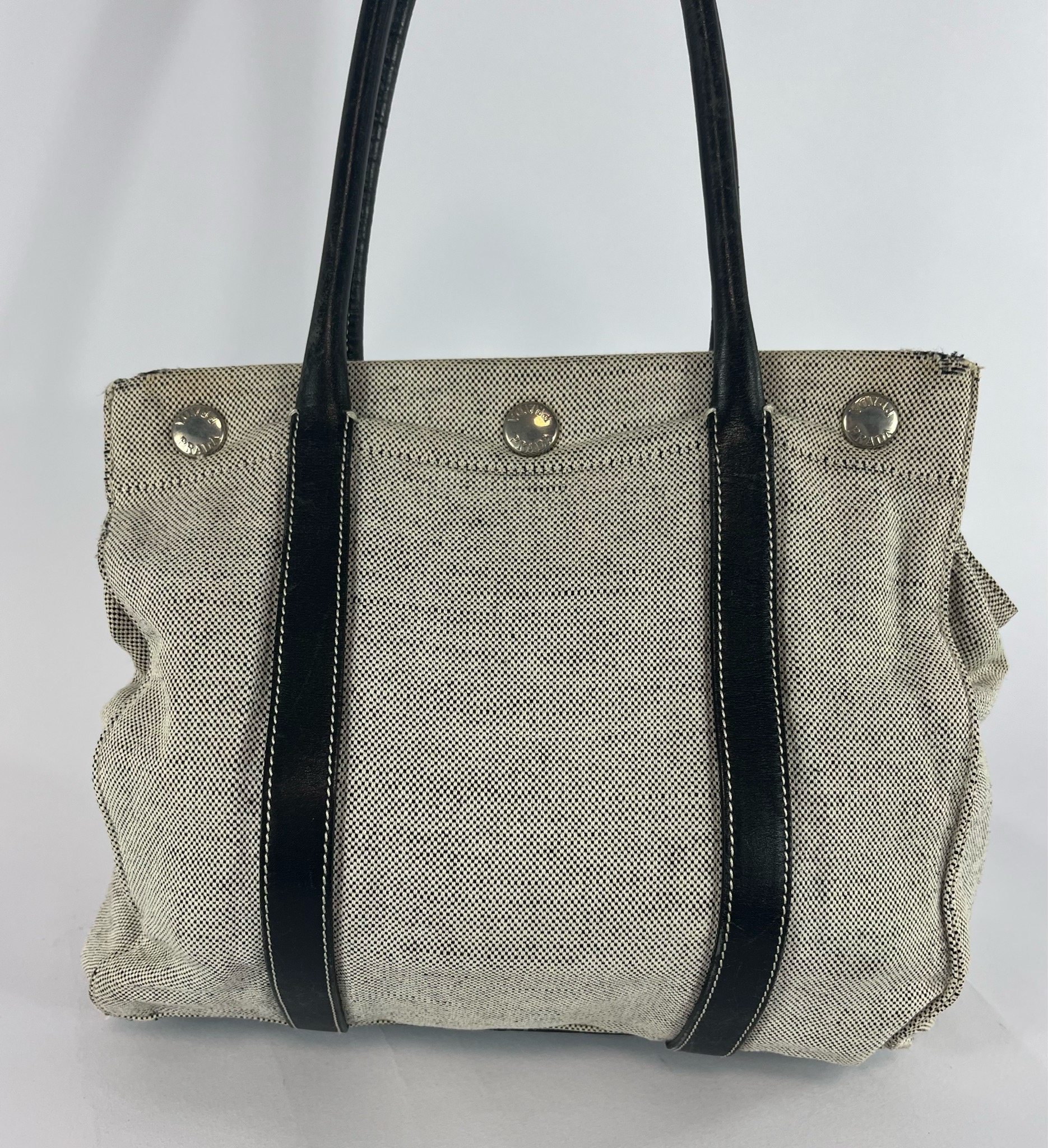 Prada cotton fabric handbag